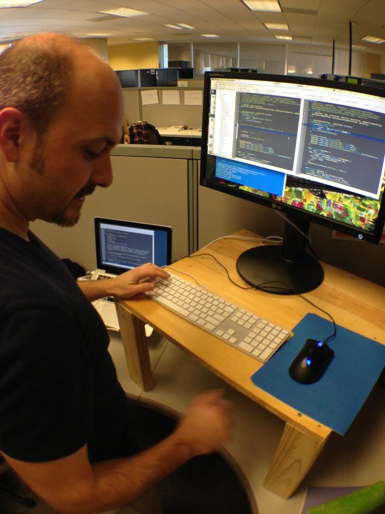 Ken Using the Standing Desk